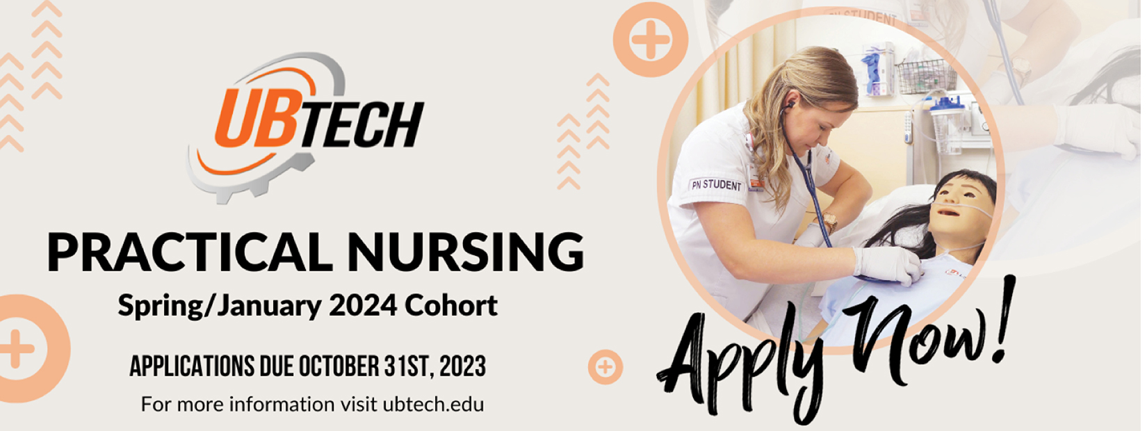 Practical Nursing Spring/January 2024 Cohort applications due October 31st 2023.