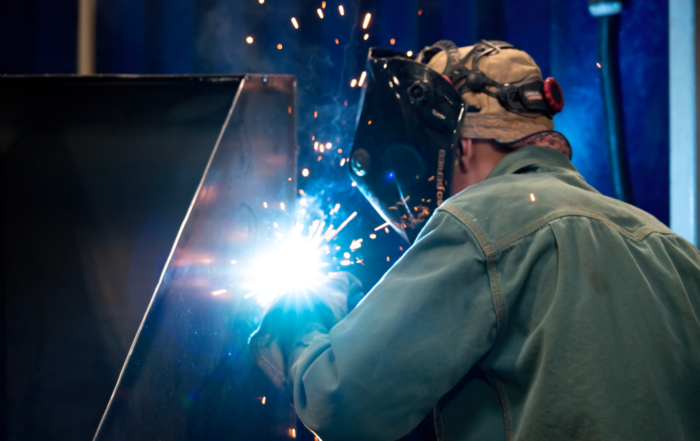 A Welding student demonstrates hands on technical skills during the UBTech Student Showcase held earlier this month.
